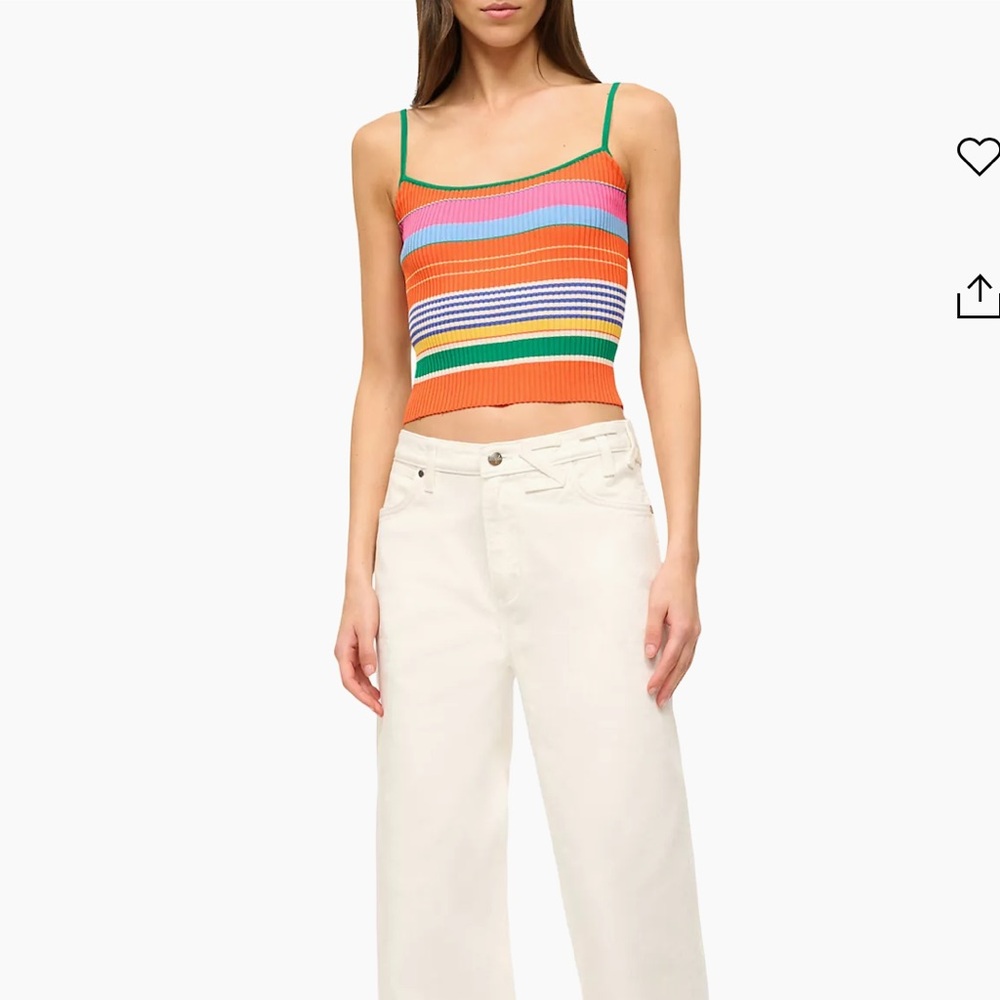 STAUD striped tank. Brand new with tags!